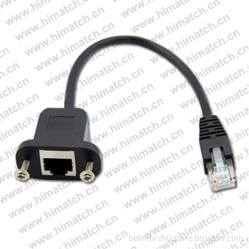 Panel Mount CAT6 Male to Female Network Cable